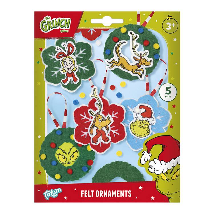 Totum The Grinch felt hangers craft set, imported from the UK