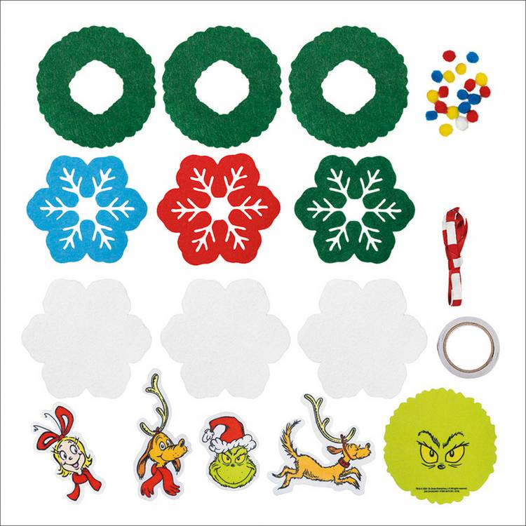 Totum The Grinch felt hangers craft set, imported from the UK