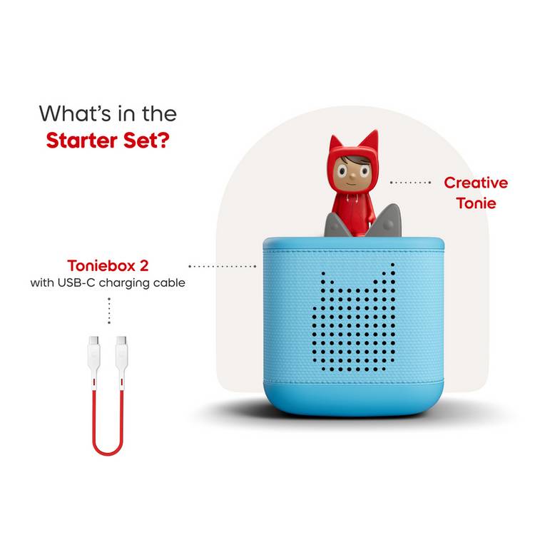 tonies Blue Toniebox2 Starter Set, UK version