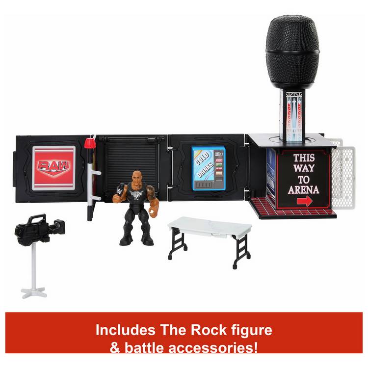 Mattel WWE Knuckle Crunchers Final Boss playset The Rock (British brand)