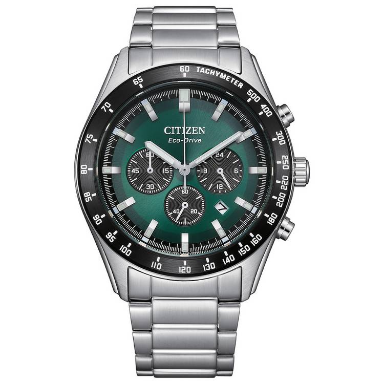 Citizen watch green dial stainless steel bracelet 43mm (British brand)