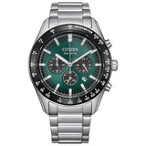 Citizen watch green dial stainless steel bracelet 43mm (British brand)
