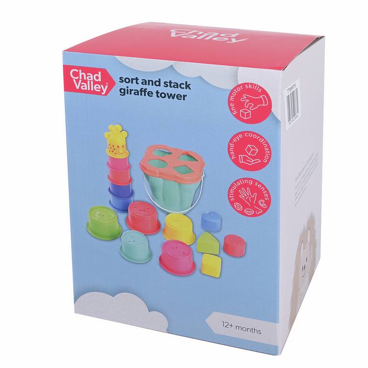 Chad Valley Sort & Stack Giraffe Tower toy (British brand)