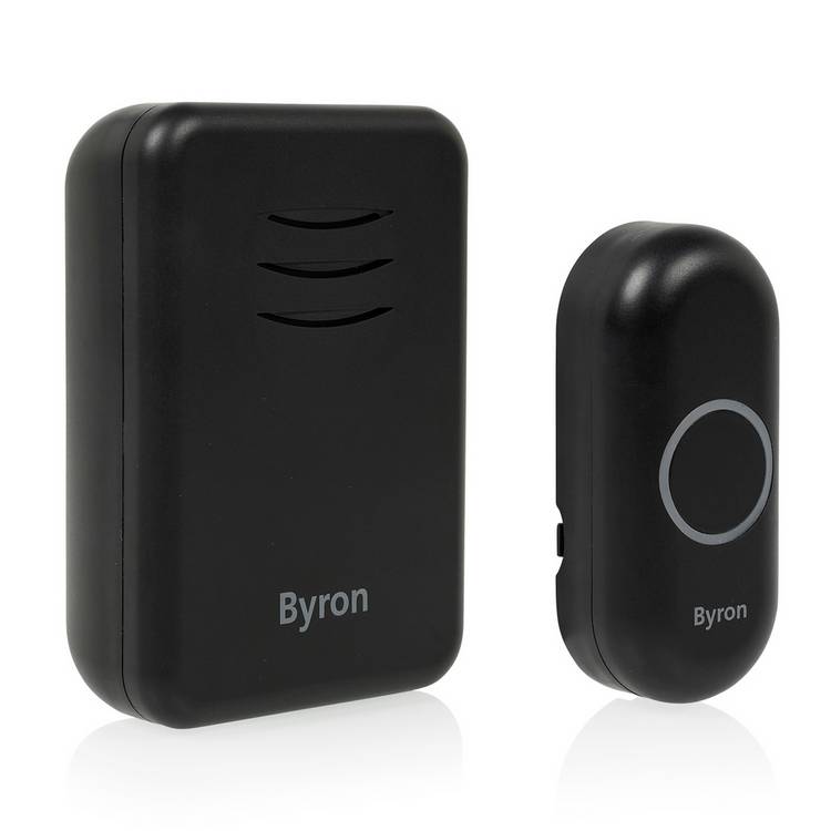 Byron portable doorbell black, imported from the UK