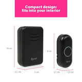 Byron portable doorbell black, imported from the UK