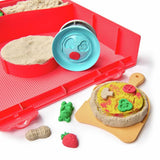 Kinetic Sand Squishpizza playset with 452g sand and tools (British brand)