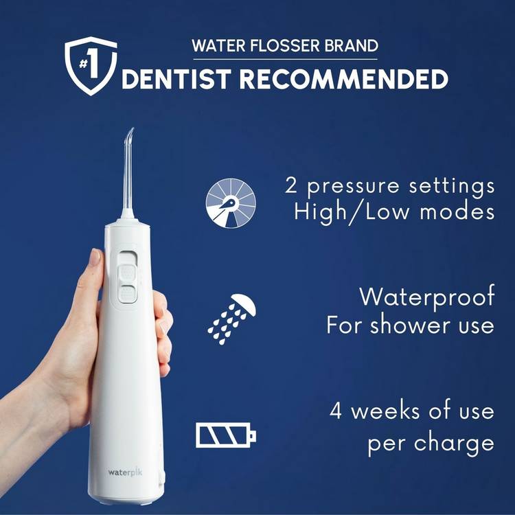 Waterpik Cordless Pulse white water flosser, imported from the UK