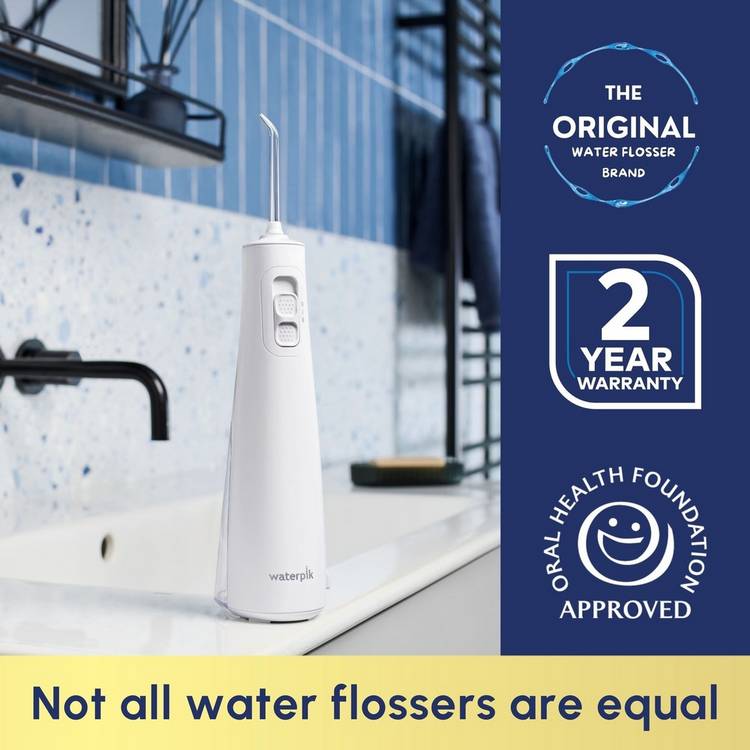 Waterpik Cordless Pulse white water flosser, imported from the UK