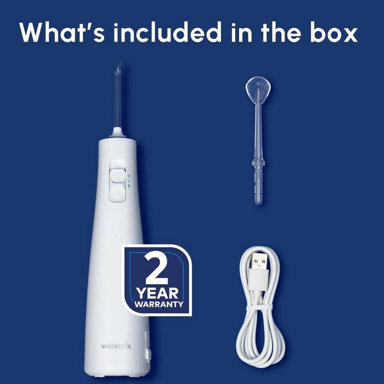 Waterpik Cordless Pulse white water flosser, imported from the UK
