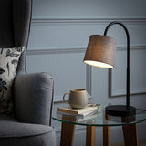 Argos Home table lamp black grey (British brand)