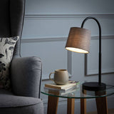 Argos Home table lamp black grey (British brand)