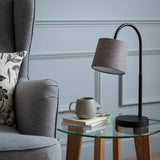 Argos Home table lamp black grey (British brand)