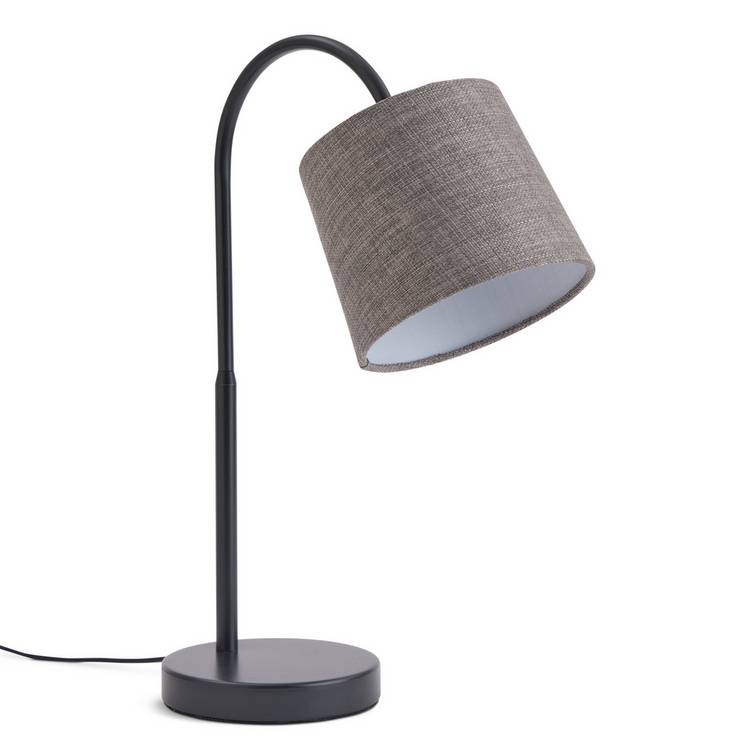 Argos Home table lamp black grey (British brand)