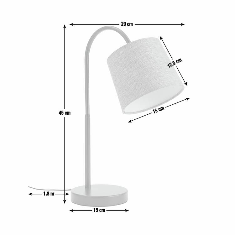 Argos Home table lamp black grey (British brand)