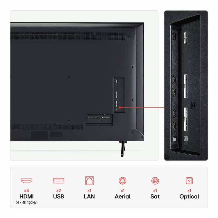 LG QNED evo AI 65-inch 4K MiniLED Smart TV (British brand)