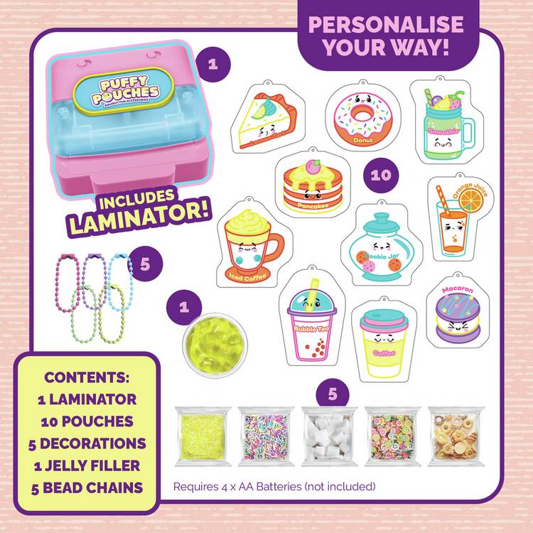 Puffy Pouches coffee shop craft set (British brand)