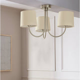 Argos Home 3 light flush ceiling light natural chrome 53cm (British brand)