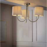 Argos Home 3 light flush ceiling light natural chrome 53cm (British brand)