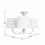 Argos Home 3 light flush ceiling light natural chrome 53cm (British brand)