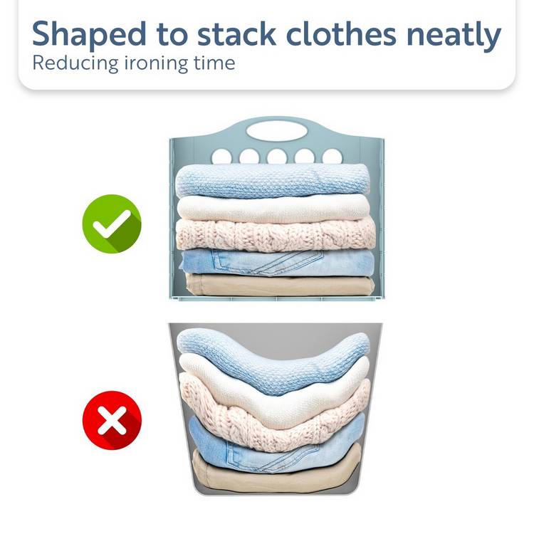 Minky fold flat laundry basket grey, UK version