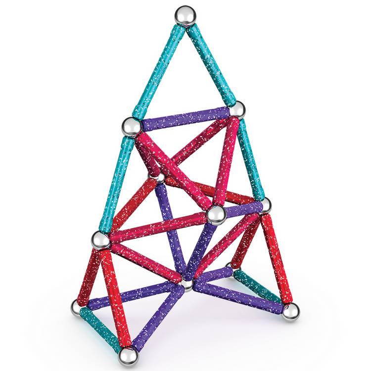 Geomag Glitter Panels magnetic building set 60 pieces (British brand)