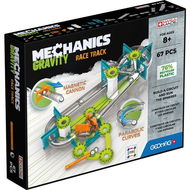 Geomag magnetic construction set Gravity Race Track 67 pieces - British product