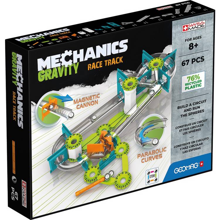 Geomag magnetic construction set Gravity Race Track 67 pieces - British product