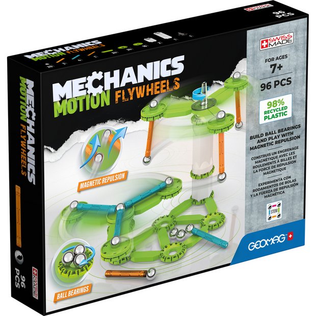 Geomag Mechanics Motion Flywheels magnetic building set 96 pieces - British product
