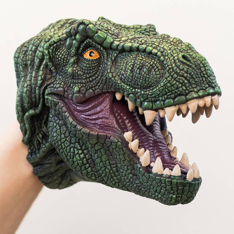 Wild Thingz T-Rex hand puppet, UK version