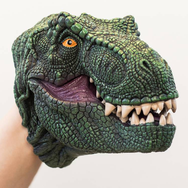 Wild Thingz T-Rex hand puppet, UK version