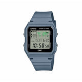 Casio digital watch grey dial blue resin strap (British brand)