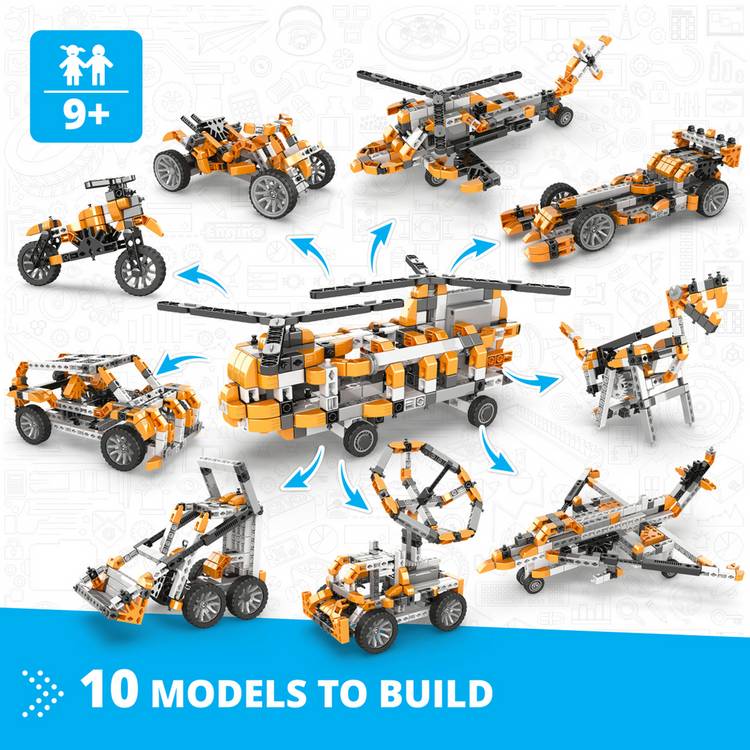 Engino inventor double-blade helicopter building set, UK version