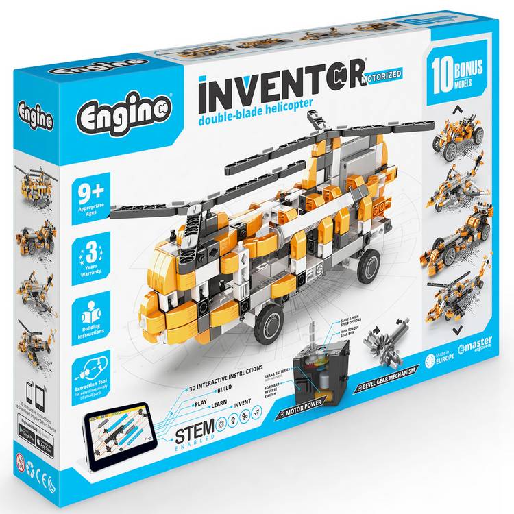 Engino inventor double-blade helicopter building set, UK version