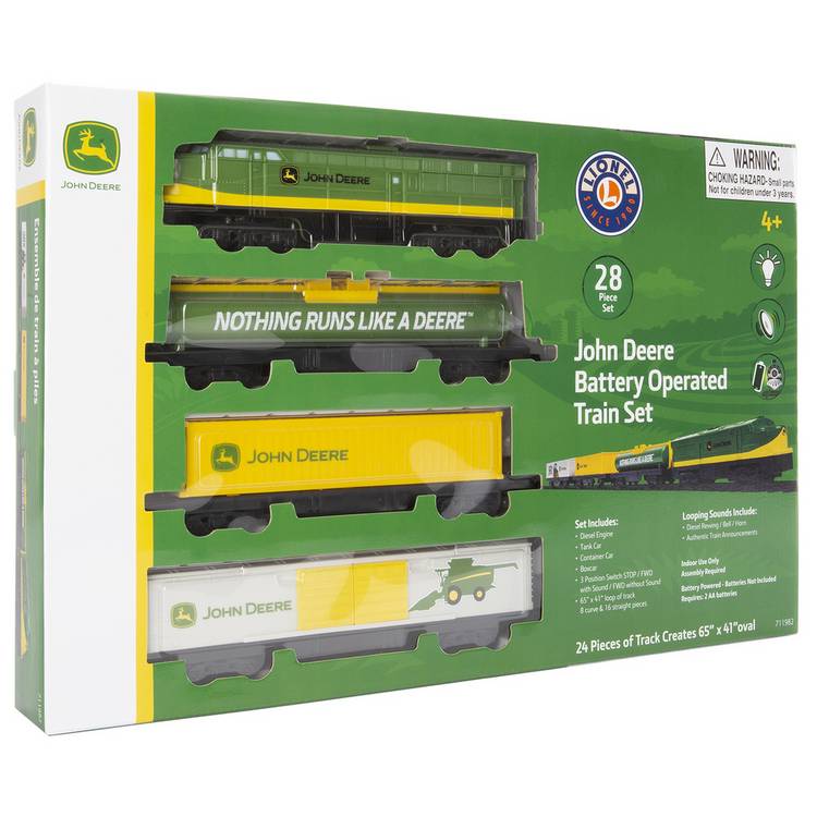 John Deere train set 28 pieces, imported from the UK