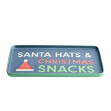Habitat stoneware serving platter Christmas slogan blue 36.8cm, UK version