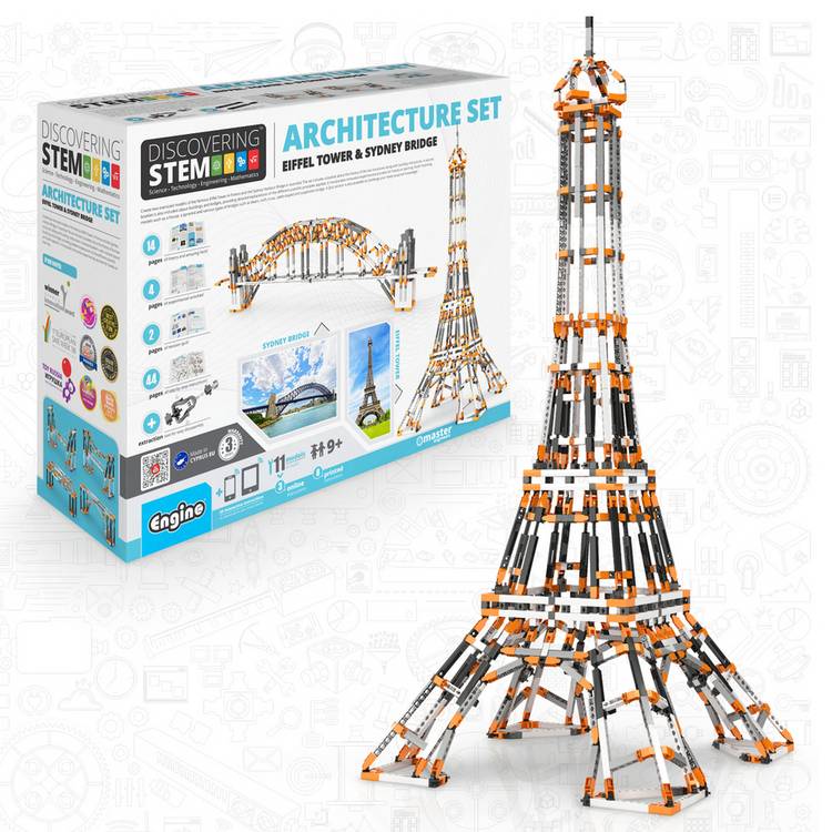 Engino STEM architecture set Eiffel Tower and Sydney Bridge (British brand)