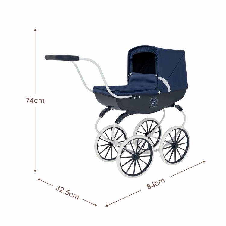 Baby Chic doll pram Bella Rosa Windsor Carriage, imported from the UK