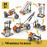 Engino STEM Mechanics wheels axles inclined planes construction set - British product