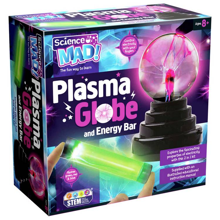 Science Mad 2 in 1 plasma globe H25 W25cm, UK version