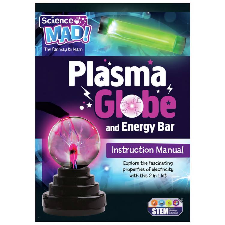 Science Mad 2 in 1 plasma globe H25 W25cm, UK version