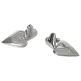 Liars & Lovers double heart drop earrings in silver tone - British product