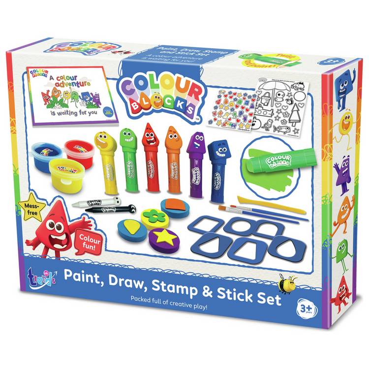 Colourblocks Activity Set with paint sticks and stencils, UK version