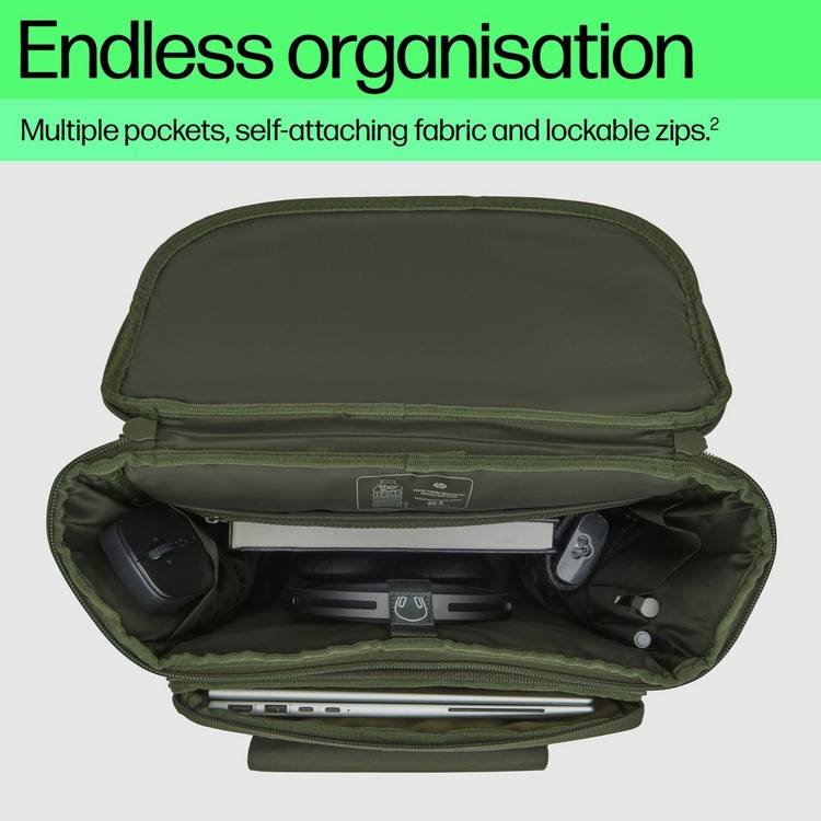 HP laptop backpack green 15.6 inch - British product