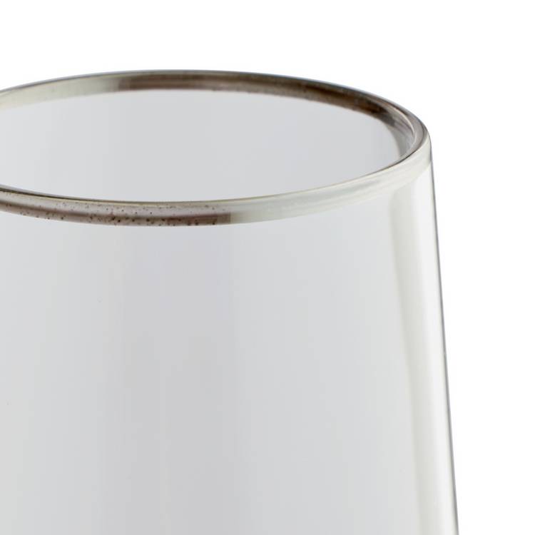 Argos Home silver rim champagne glasses set of 4, imported from the UK