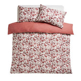 Argos Home burgundy foliage print bedding set single (British brand)