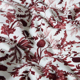 Argos Home burgundy foliage print bedding set single (British brand)