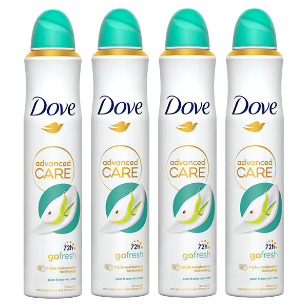 Dove Pear and Aloe Vera Deodorant 200ml bundle - British product