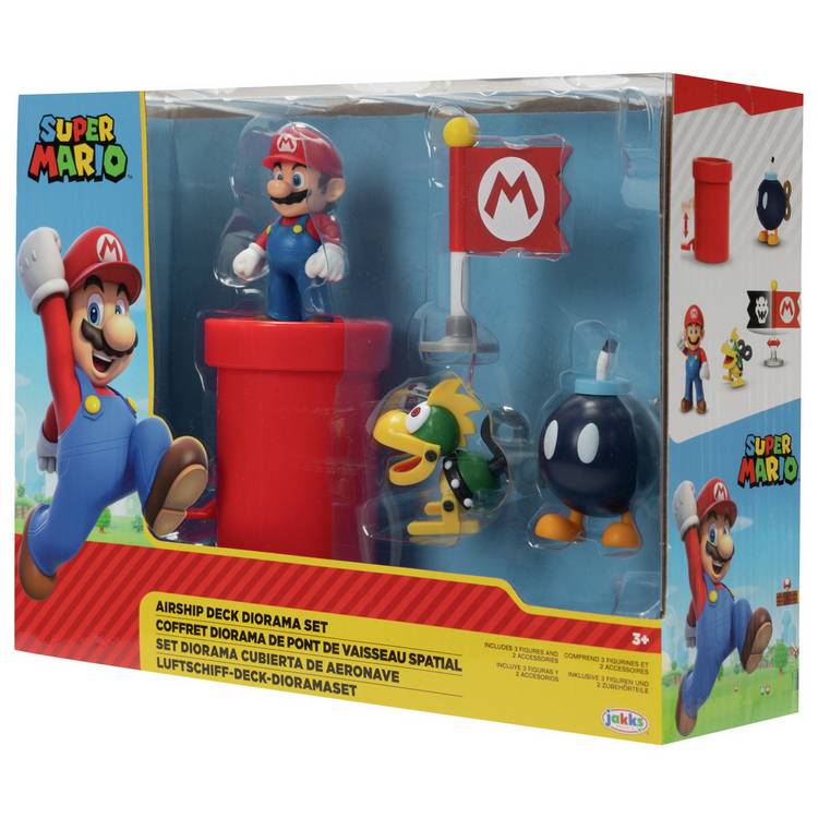 Super Mario Airship Diorama playset with figures - British product