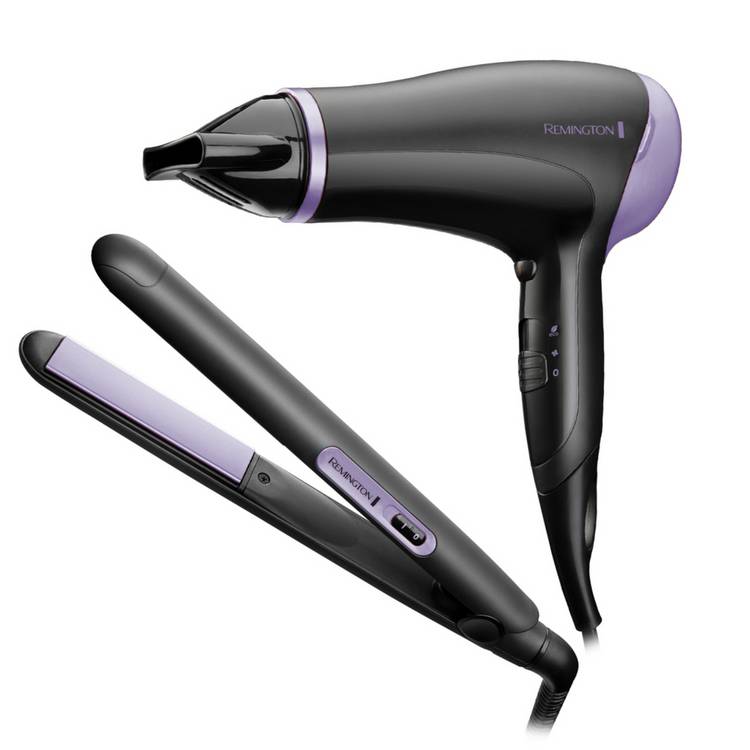 Remington Style Essentials Gift Set with hairdryer and straightener - British product