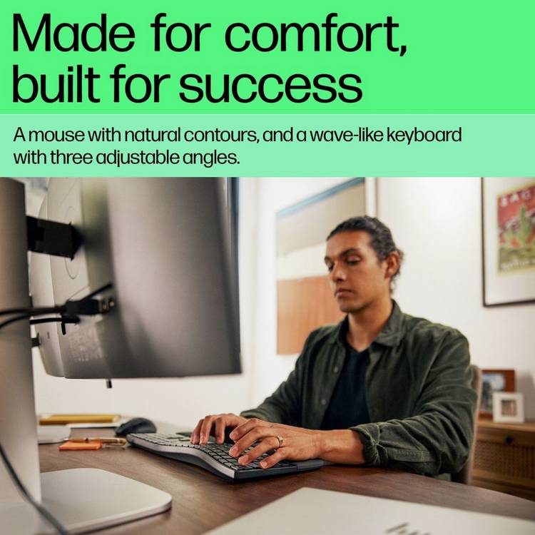 HP Comfort Dual-Mode wireless keyboard and mouse combo (British brand)